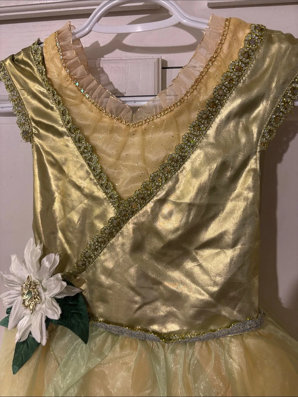 Disney Store Tiana Princess and the Frog Costume Dress sz 5/6